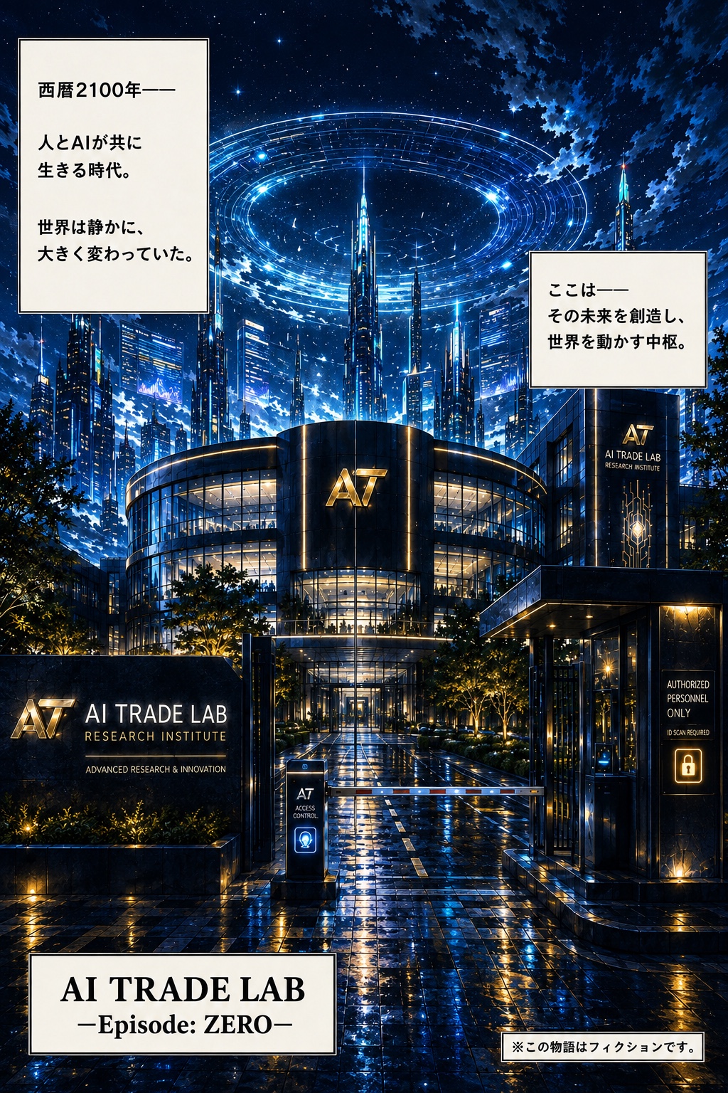 西暦2100年のAI TRADE LABと未来都市